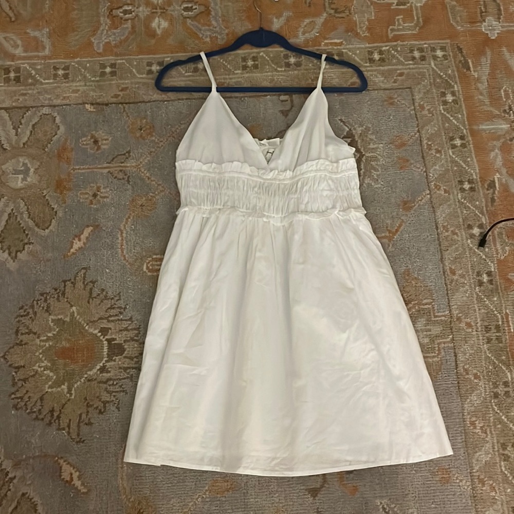 Jessica Simpson smocked white mini dress